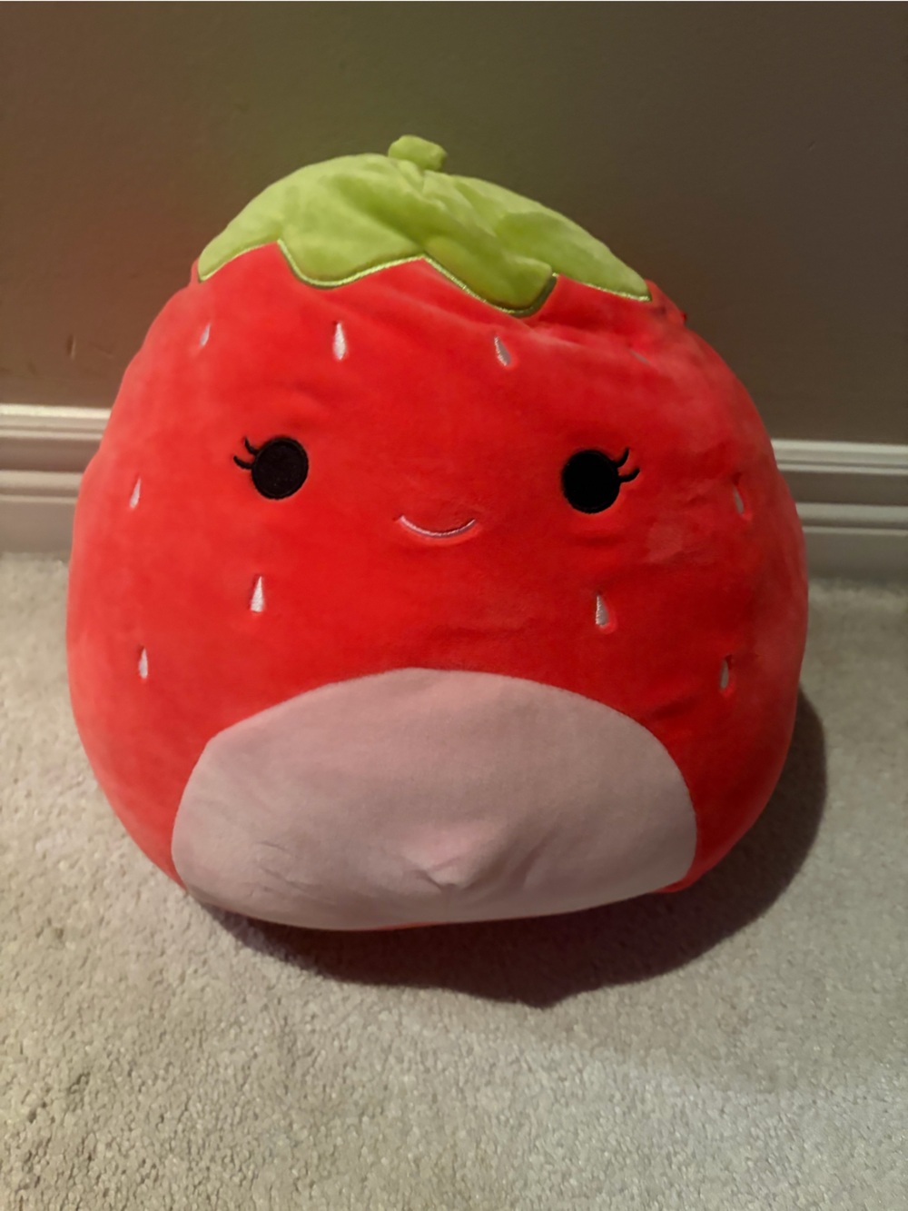 Plush Strawberry Plushie for Kids - Red